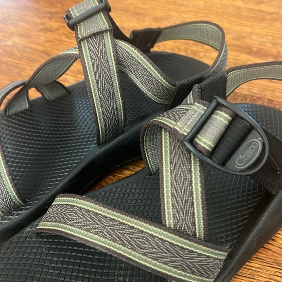Chaco Classic Z/1 Sandals Men SZ 8 Black Green Vibram Sport Adjustable Open Toe - Picture 13 of 15